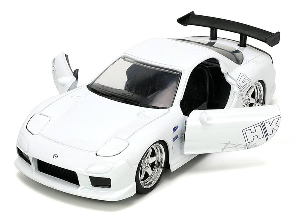 1993 Mazda RX-7 'HKS' White 'The Fast and the Furious' (2001) Movie '25 Years of Fast & Furious' Series 1/32 Diecast Model Car by Jada
