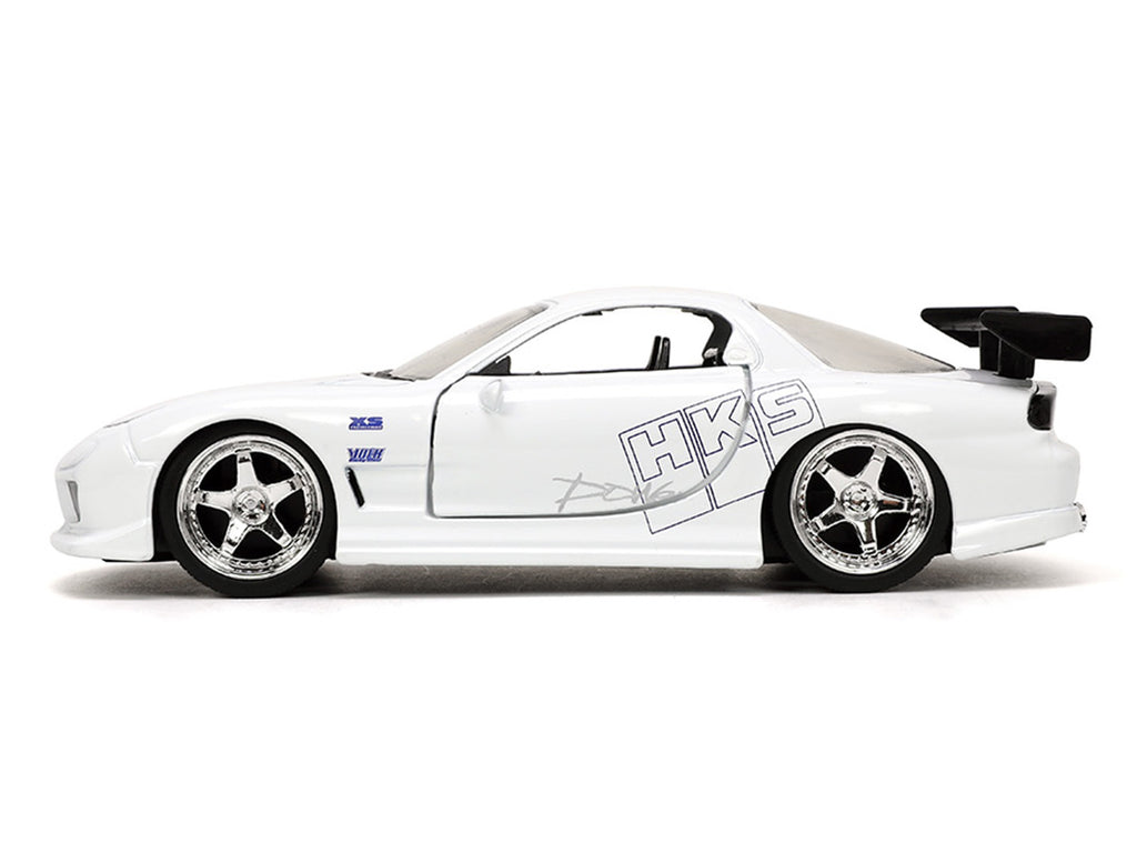 1993 Mazda RX-7 'HKS' White 'The Fast and the Furious' (2001) Movie '25 Years of Fast & Furious' Series 1/32 Diecast Model Car by Jada