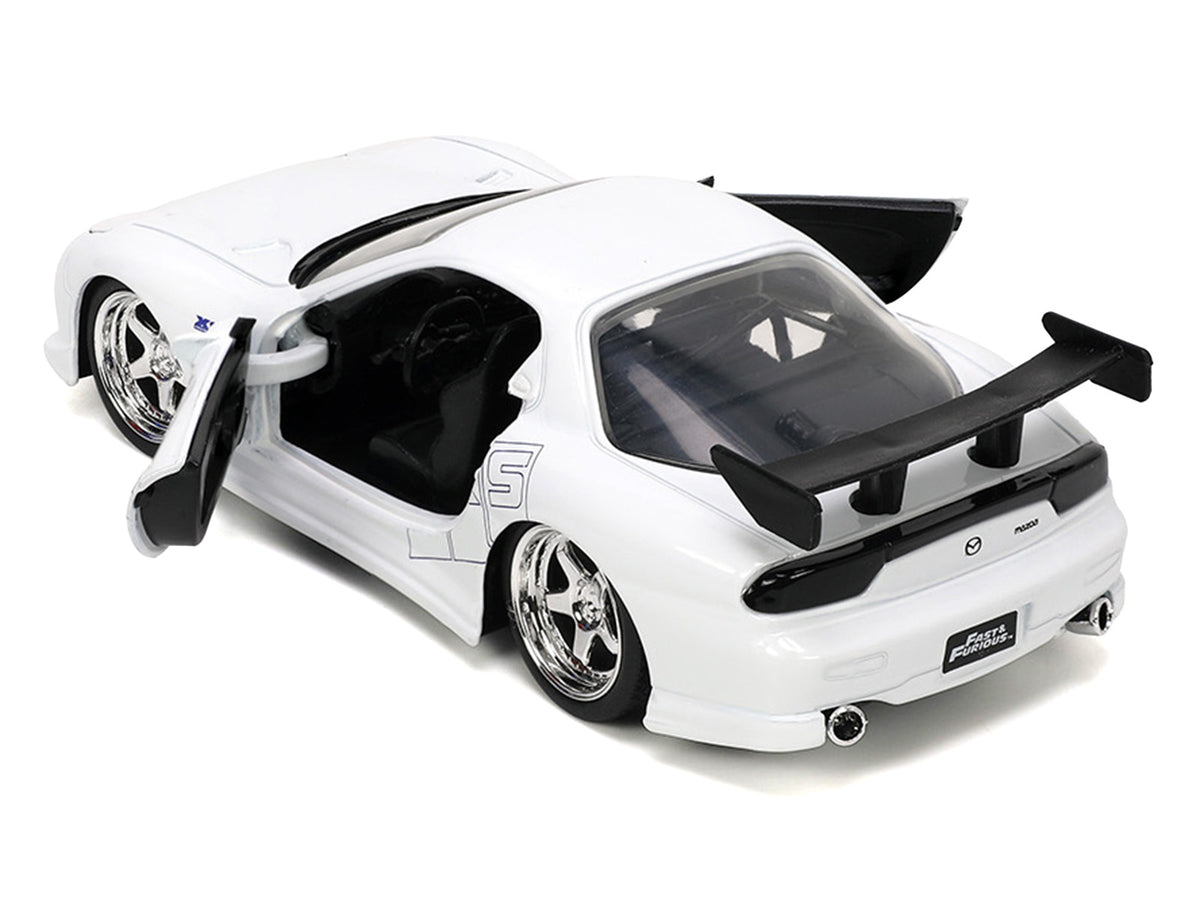 1993 Mazda RX-7 'HKS' White 'The Fast and the Furious' (2001) Movie '25 Years of Fast & Furious' Series 1/32 Diecast Model Car by Jada