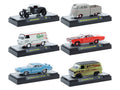 'Auto Meets' Set of 6 Cars IN DISPLAY CASES Release 91 Limited Edition 1/64 Diecast Model Cars by M2 Machines