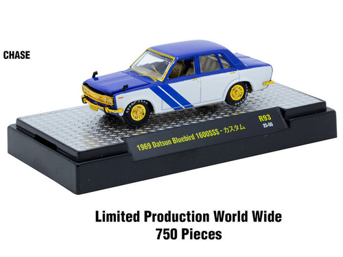 'Auto Meets' Set of 6 Cars IN DISPLAY CASES Release 93 Limited Edition 1/64 Diecast Model Cars by M2 Machines