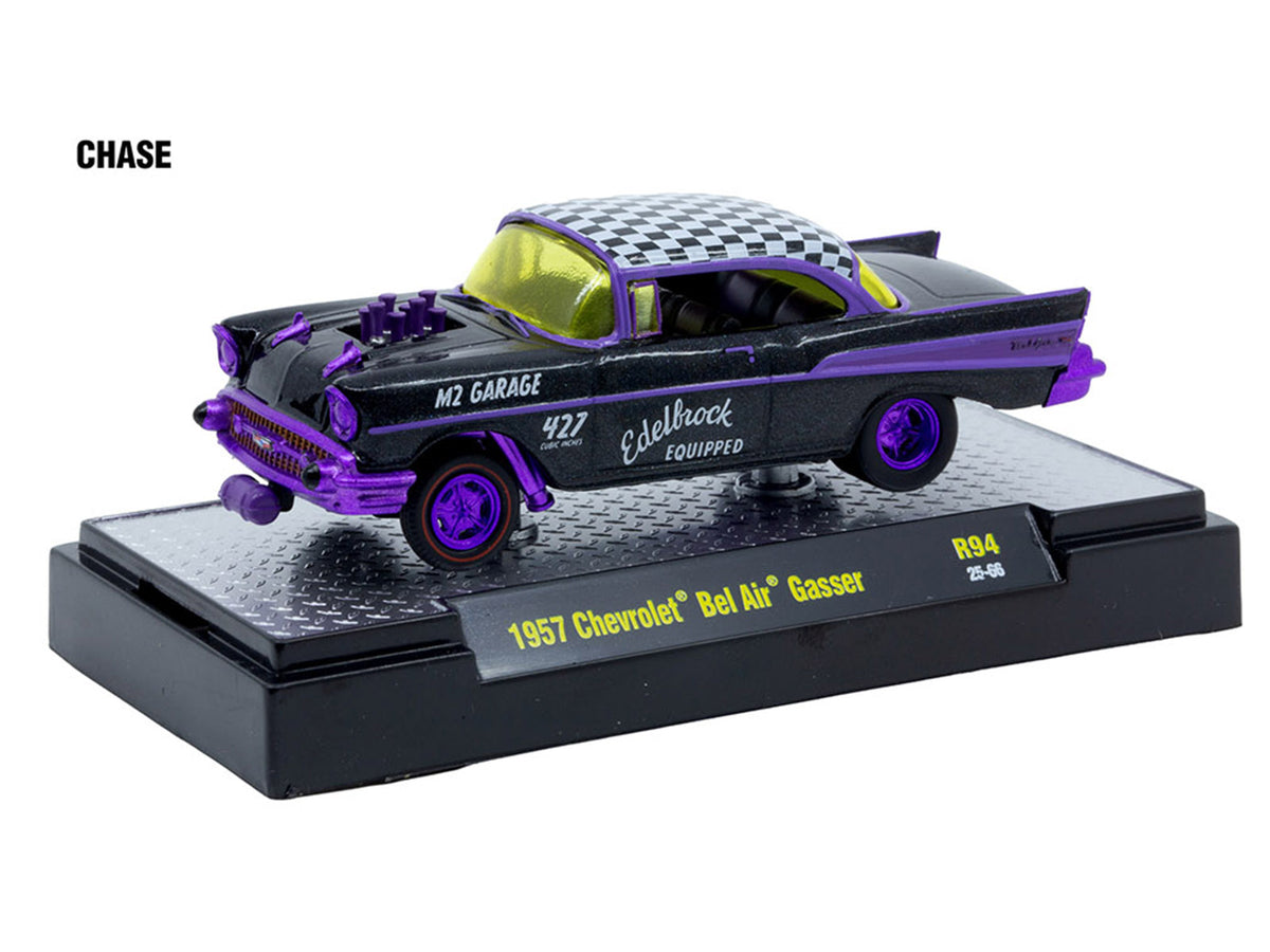 'Auto Meets' Set of 6 Cars IN DISPLAY CASES Release 94 Limited Edition 1/64 Diecast Model Cars by M2 Machines