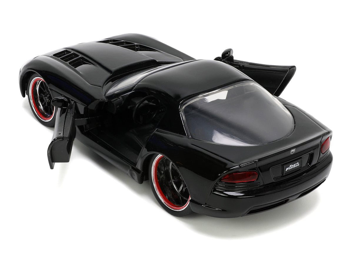 Letty's Dodge Viper SRT 10 Black 'Furious 7' (2015) Movie 'Fast & Furious' Series 1/32 Diecast Model Car by Jada