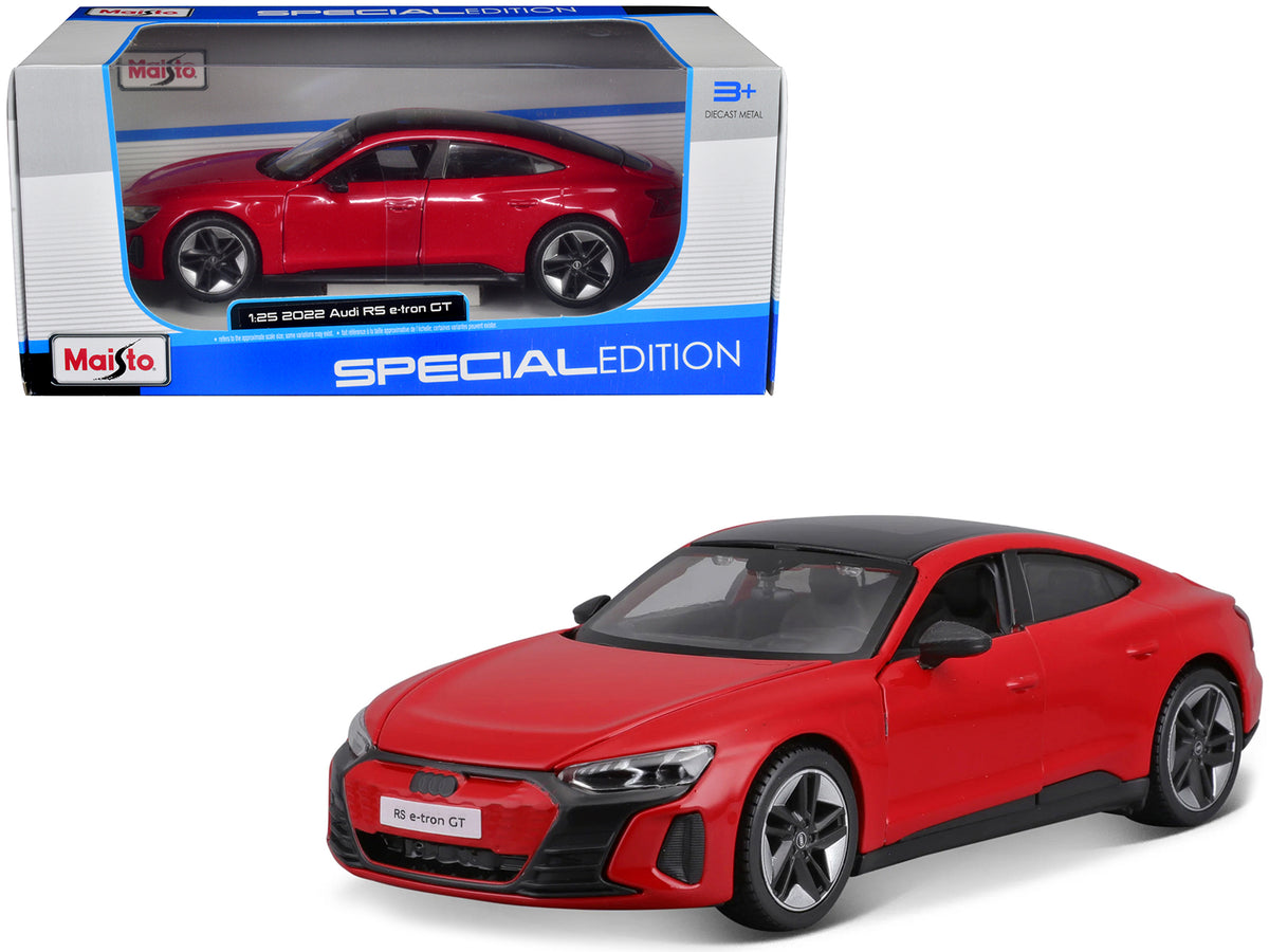 2022 Audi RS e-Tron GT Red with Black Top and Sunroof 'Special Edition' Series 1/25 Diecast Model Car by Maisto