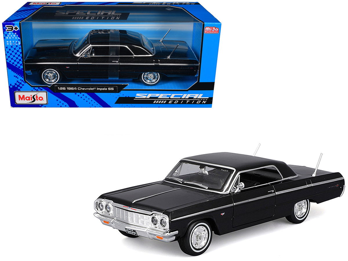 1964 Chevrolet Impala SS Black 'Special Edition' Series 1/26 Diecast Model Car by Maisto