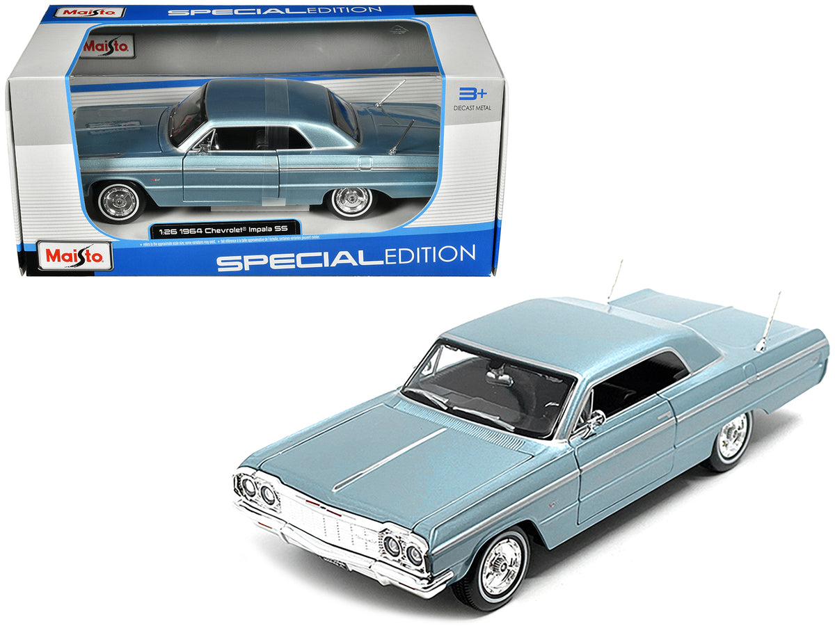 1964 Chevrolet Impala SS Blue Metallic 'Special Edition' Series 1/26 Diecast Model Car by Maisto