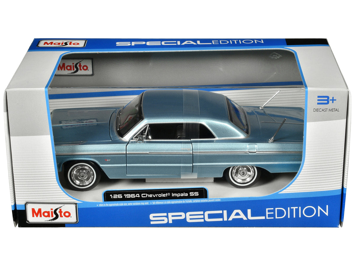 1964 Chevrolet Impala SS Blue Metallic 'Special Edition' Series 1/26 Diecast Model Car by Maisto