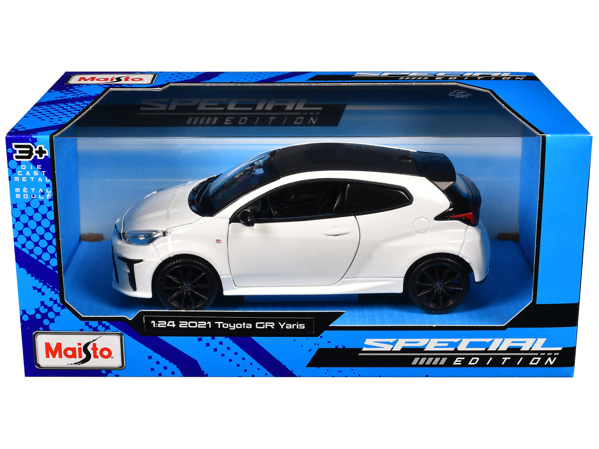 2021 Toyota GR Yaris White with Carbon Top 'Special Edition' Series 1/24 Diecast Model Car by Maisto