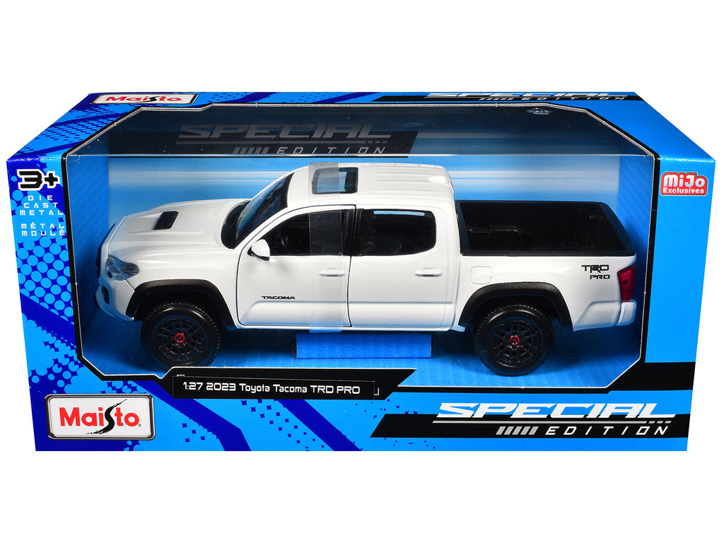 2023 Toyota Tacoma TRD PRO Pickup Truck White with Sunroof 'Special Edition' Series 1/27 Diecast Model Car by Maisto