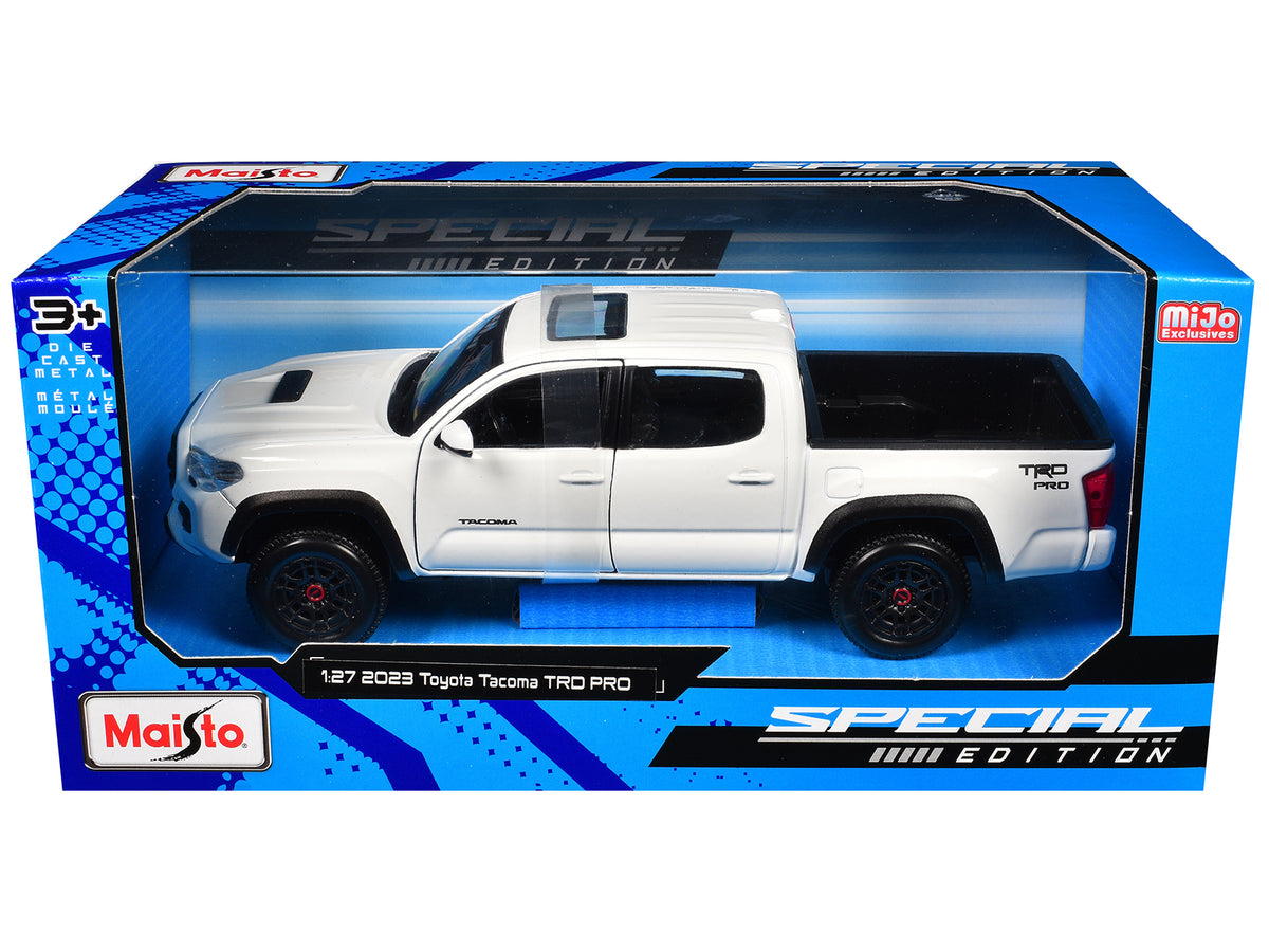 2023 Toyota Tacoma TRD PRO Pickup Truck White with Sunroof 'Special Edition' Series 1/27 Diecast Model Car by Maisto