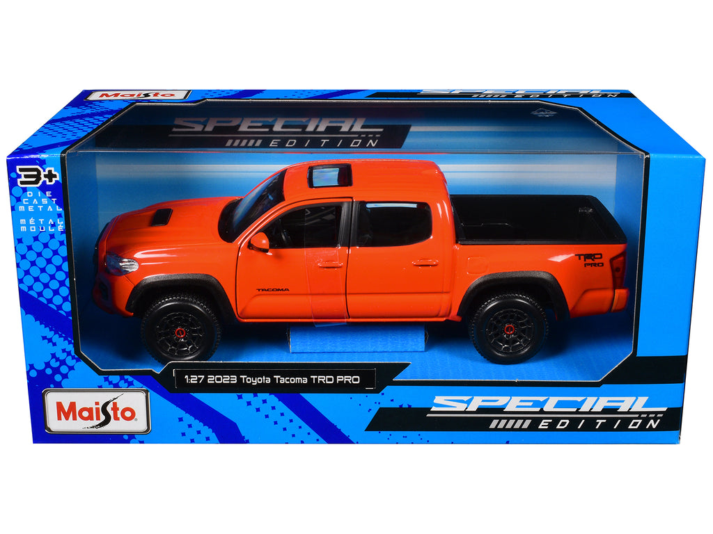 2023 Toyota Tacoma TRD PRO Pickup Truck Solar Octane Orange with Sunroof 'Special Edition' Series 1/27 Diecast Model Car by Maisto
