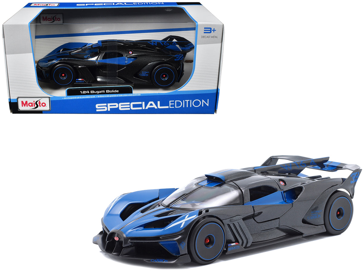 Bugatti Bolide Blue and Black Metallic 'Special Edition' Series 1/24 Diecast Model Car by Maisto
