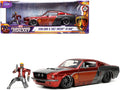 1967 Ford Mustang Shelby GT-500 Red Metallic and Gray Metallic with Star-Lord Diecast Figurine 'Guardians of the Galaxy' 'Marvel' Series 1/24 Diecast Model Car by Jada