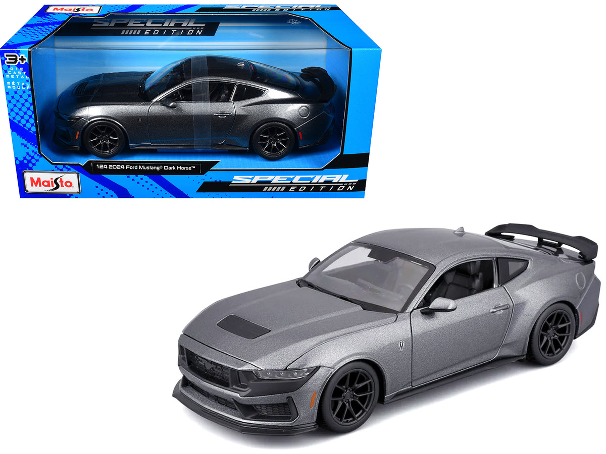 2024 Ford Mustang Dark Horse Dark Gray Metallic 'Special Edition' Series 1/24 Diecast Model Car by Maisto