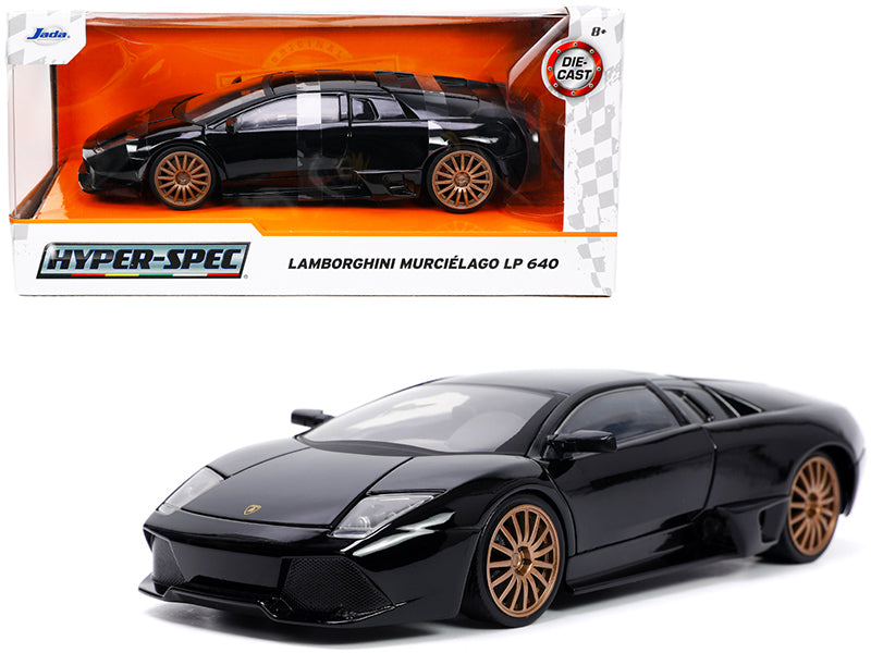 Lamborghini Murcielago LP640 Black with Copper Wheels 'Hyper-Spec' Series 1/24 Diecast Model Car by Jada