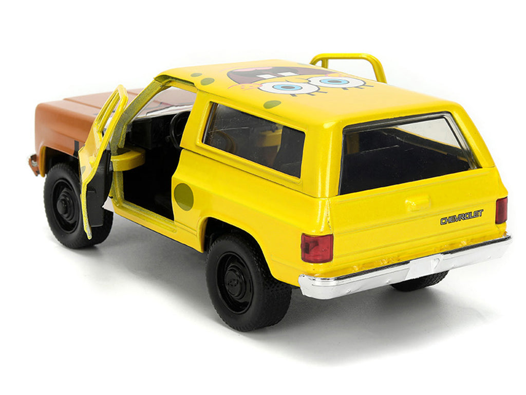 1980 Chevrolet K5 Blazer 'SpongeBob Star' Livery Yellow 'SpongeBob SquarePants' (1999-Current) TV Series 'Hollywood Rides' Series 1/32 Diecast Model Car by Jada