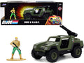 V.A.M.P. Olive Green and Duke Diecast Figurine 'G.I. Joe' 'Hollywood Rides' Series 1/32 Diecast Model Car by Jada