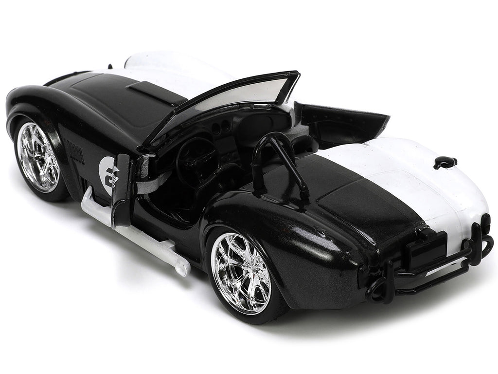 1965 Shelby Cobra 427 S/C #2 Black Metallic and White and Harvey Two-Face Diecast Figure 'Batman' 'Hollywood Rides' Series 1/32 Diecast Model Car by Jada
