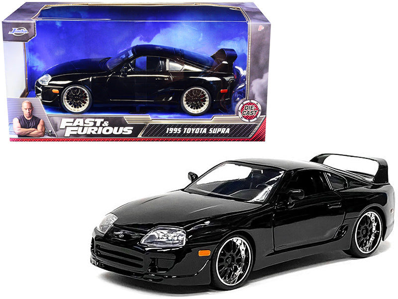 1995 Toyota Supra Black 'Fast & Furious' Movie 1/24 Diecast Model Car by Jada