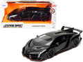 Lamborghini Veneno Matt Black 'Hyper-Spec' Series 1/24 Diecast Model Car by Jada