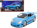 Porsche 911 GT3 RS Light Blue with Black Accents 'Fast & Furious' Movie 1/24 Diecast Model Car by Jada