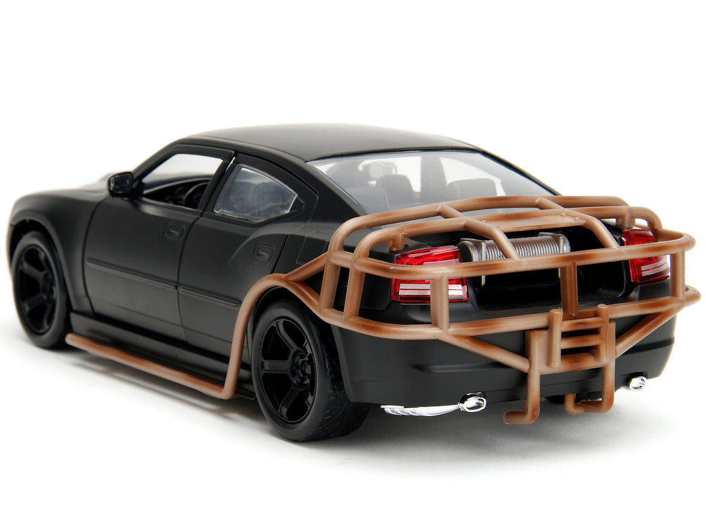2006 Dodge Charger Matt Black with Outer Cage 'Fast & Furious' Movie 1/24 Diecast Model Car by Jada