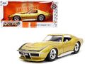 1969 Chevrolet Corvette Stingray ZL-1 Gold Metallic with Black Stripe 'Bigtime Muscle' Series 1/24 Diecast Model Car by Jada