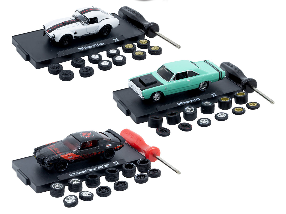 'Auto Wheels' 3 piece Car Set Release 14 Limited Edition to 2368 pieces Worldwide 1/64 Diecast Model Cars by M2 Machines