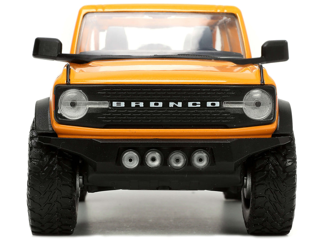 2021 Ford Bronco Orange Metallic with Extra Wheels 'Just Trucks' Series 1/24 Diecast Model Car by Jada