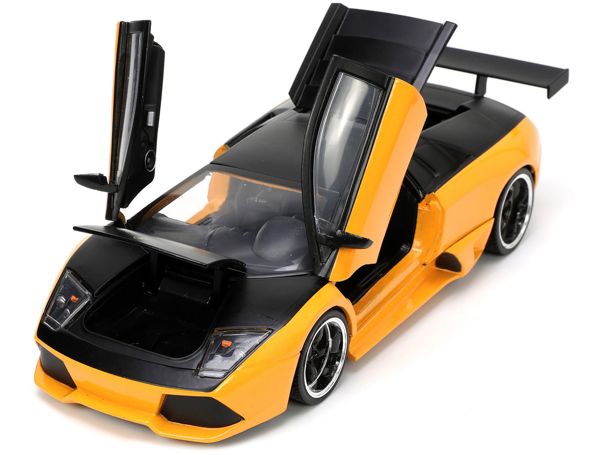 Lamborghini Murcielago LP 640 Yellow Metallic and Matt Black 'Hyper-Spec' Series 1/24 Diecast Model Car by Jada