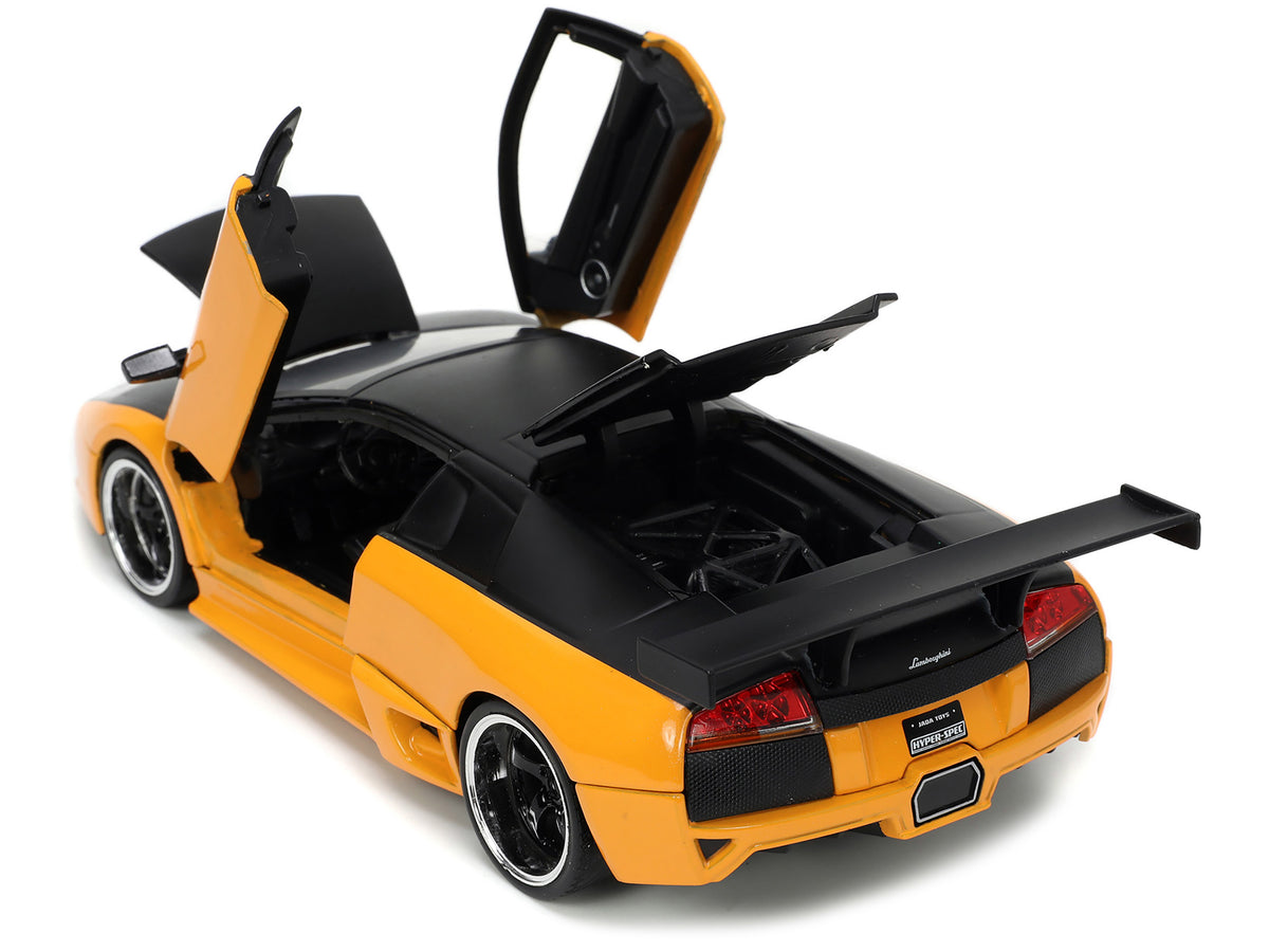 Lamborghini Murcielago LP 640 Yellow Metallic and Matt Black 'Hyper-Spec' Series 1/24 Diecast Model Car by Jada
