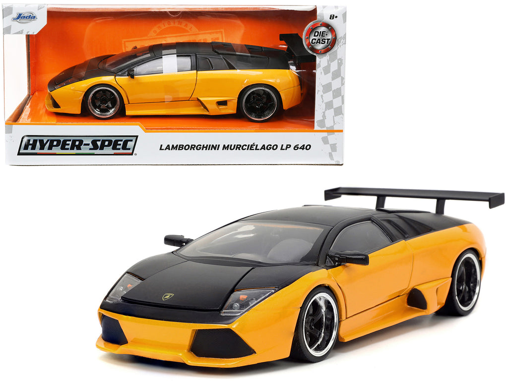 Lamborghini Murcielago LP 640 Yellow Metallic and Matt Black 'Hyper-Spec' Series 1/24 Diecast Model Car by Jada