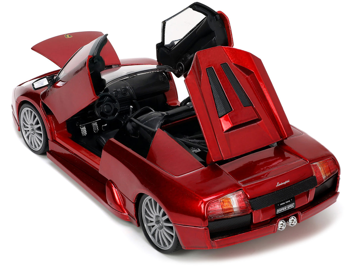Lamborghini Murcielago Roadster Red Metallic 'Hyper-Spec' Series 1/24 Diecast Model Car by Jada