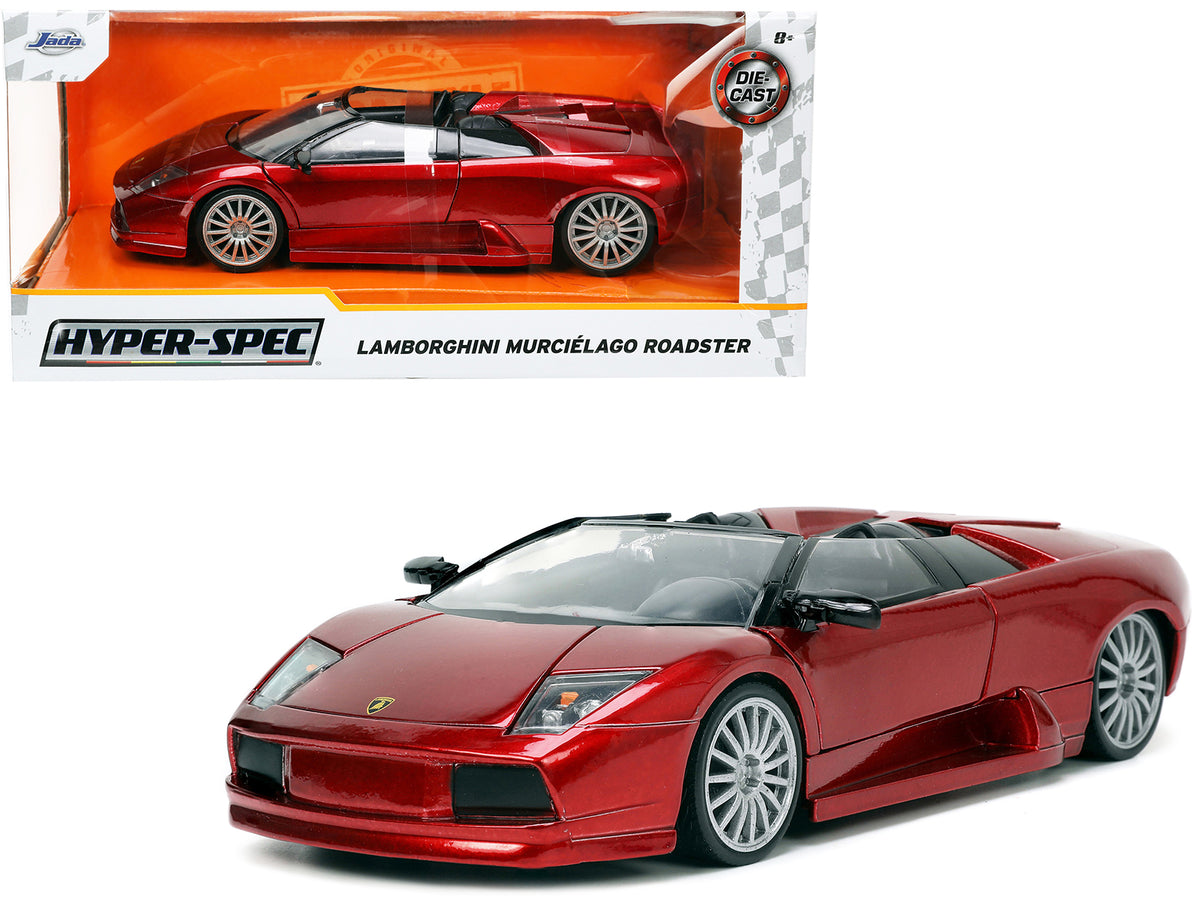 Lamborghini Murcielago Roadster Red Metallic 'Hyper-Spec' Series 1/24 Diecast Model Car by Jada