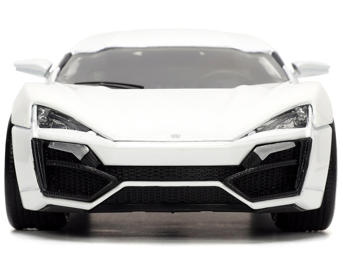 Lykan Hypersport White with Bronze Metallic Rear Spoiler 'HKS' 'Hyper-Spec' Series 1/24 Diecast Model Car by Jada