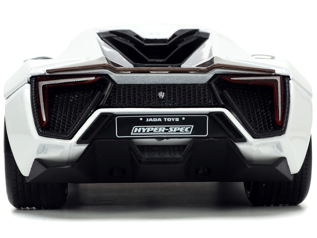 Lykan Hypersport White with Bronze Metallic Rear Spoiler 'HKS' 'Hyper-Spec' Series 1/24 Diecast Model Car by Jada