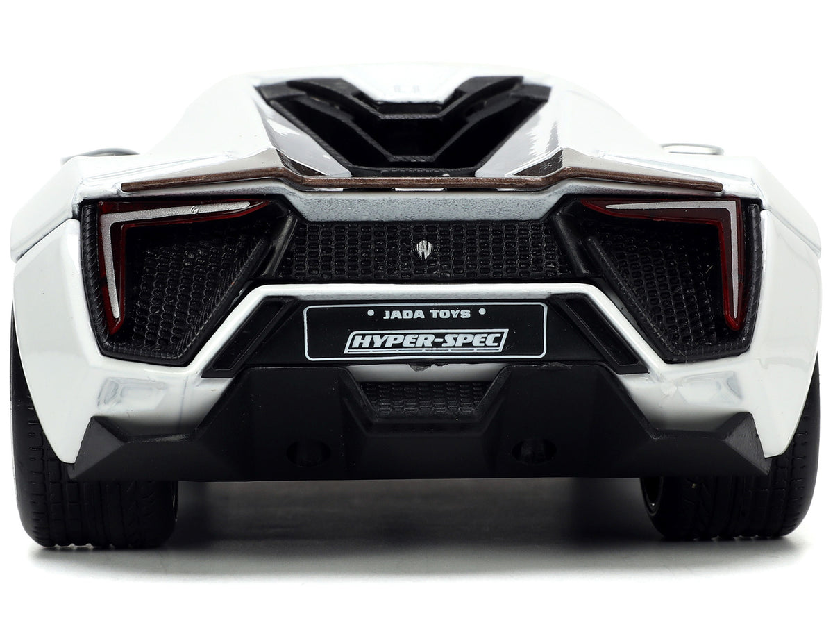 Lykan Hypersport White with Bronze Metallic Rear Spoiler 'HKS' 'Hyper-Spec' Series 1/24 Diecast Model Car by Jada