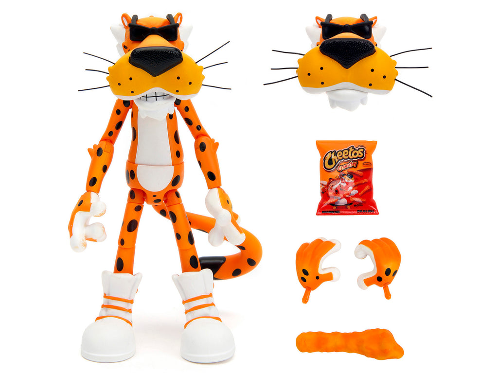 Chester Cheetah 5.5' Figure with Accessories and Alternate Head and Hands 'Cheetos Crunchy' model by Jada