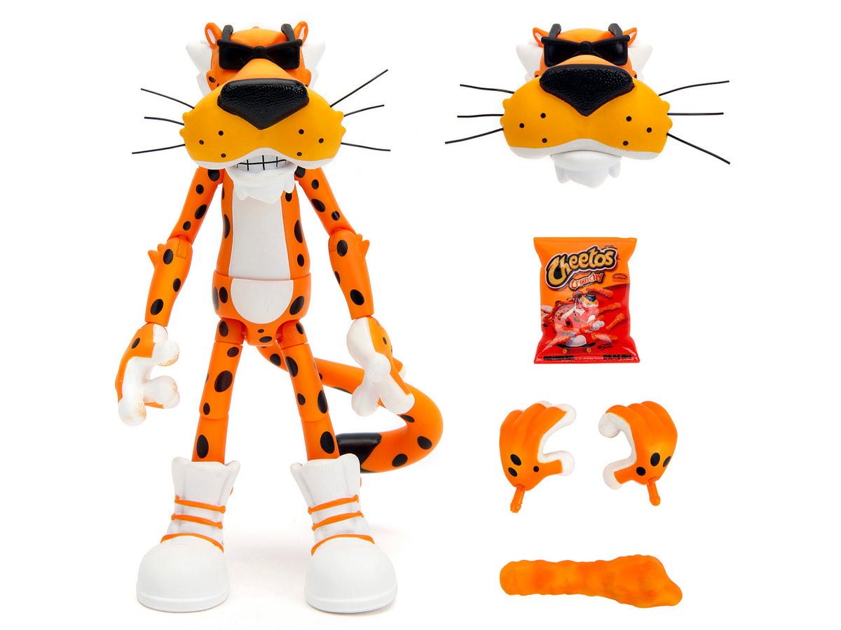 Chester Cheetah 5.5' Figure with Accessories and Alternate Head and Hands 'Cheetos Crunchy' model by Jada