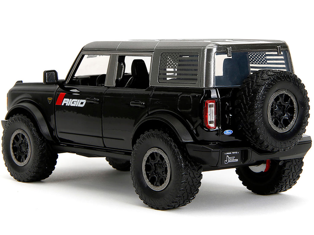 2021 Ford Bronco Badlands Black 'Rigid' with Extra Wheels 'Just Trucks' Series 1/24 Diecast Model Car by Jada