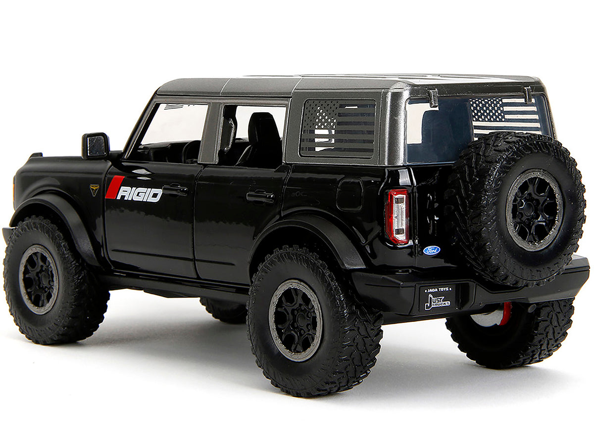 2021 Ford Bronco Badlands Black 'Rigid' with Extra Wheels 'Just Trucks' Series 1/24 Diecast Model Car by Jada