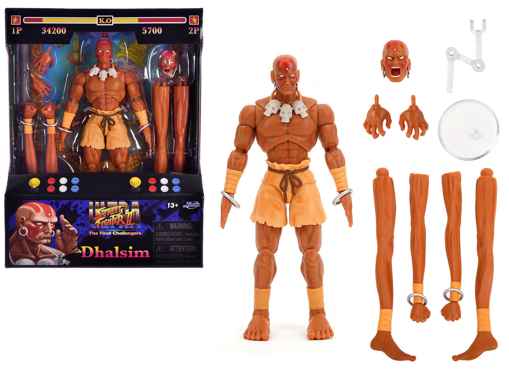 Dhalsim 6' Moveable Figure with Alternate Head and Limbs 'Ultra Street Fighter II: The Final Challengers' (2017) Video Game Model by Jada
