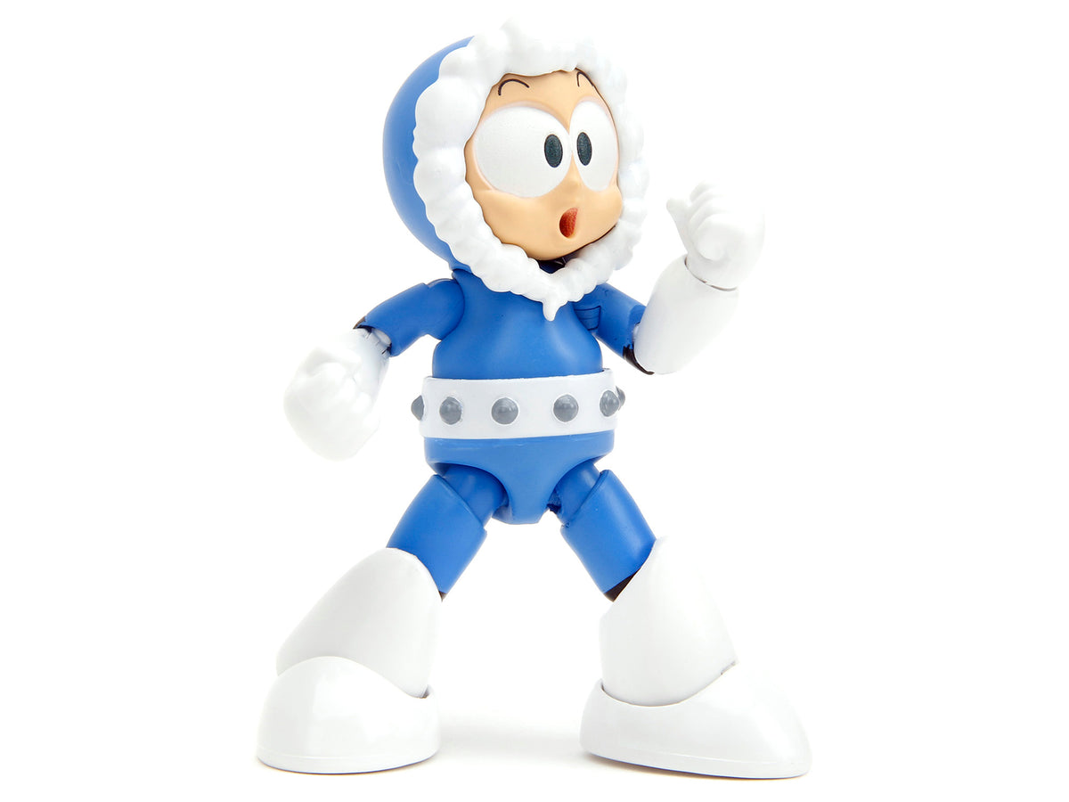 Ice Man 4' Moveable Figure with Accessories and Alternate Head and Hands 'Mega Man' (1987) Video Game model by Jada