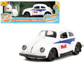 1959 Volkswagen Beetle 'Holt' White with Blue Graphics and Boxing Gloves Accessory 'Punch Buggy' Series 1/32 Diecast Model Car by Jada