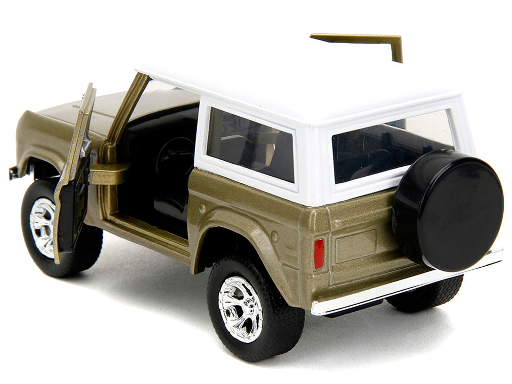 1973 Ford Bronco 'Groot' Gold Metallic with White Top 'Guardians of the Galaxy' 'Hollywood Rides' Series 1/32 Diecast Car Model by Jada