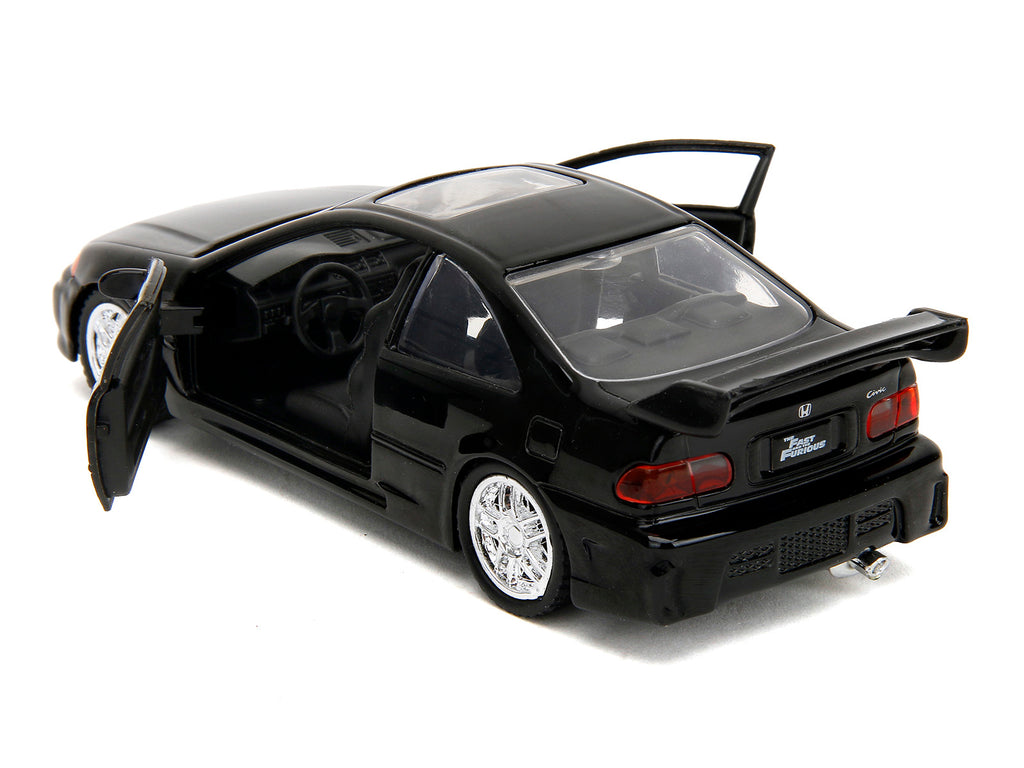 Heist Honda Civic EJ1 Black 'The Fast and the Furious' (2001) Movie 'Fast & Furious' Series 1/32 Diecast Model Car by Jada