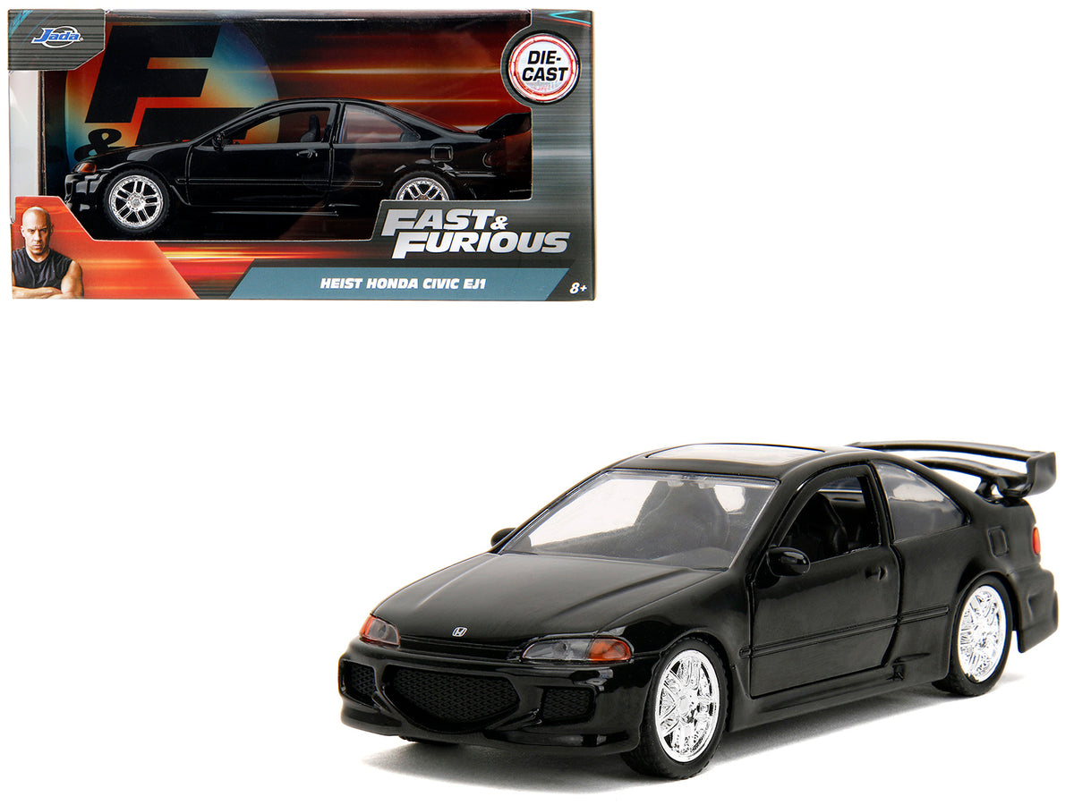 Heist Honda Civic EJ1 Black 'The Fast and the Furious' (2001) Movie 'Fast & Furious' Series 1/32 Diecast Model Car by Jada