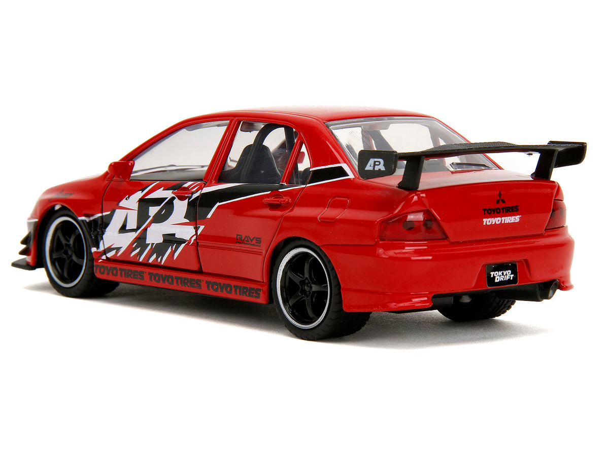 Mitsubishi Lancer Evolution IX Red with Graphics 'The Fast and the Furious: Tokyo Drift' (2006) Movie 'Fast & Furious' Series 1/32 Diecast Model Car by Jada