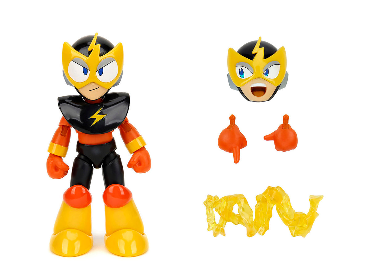 Elec Man 4.5' Moveable Figure with Accessories and Alternate Head and Hands 'Mega Man' (1987) Video Game Model by Jada