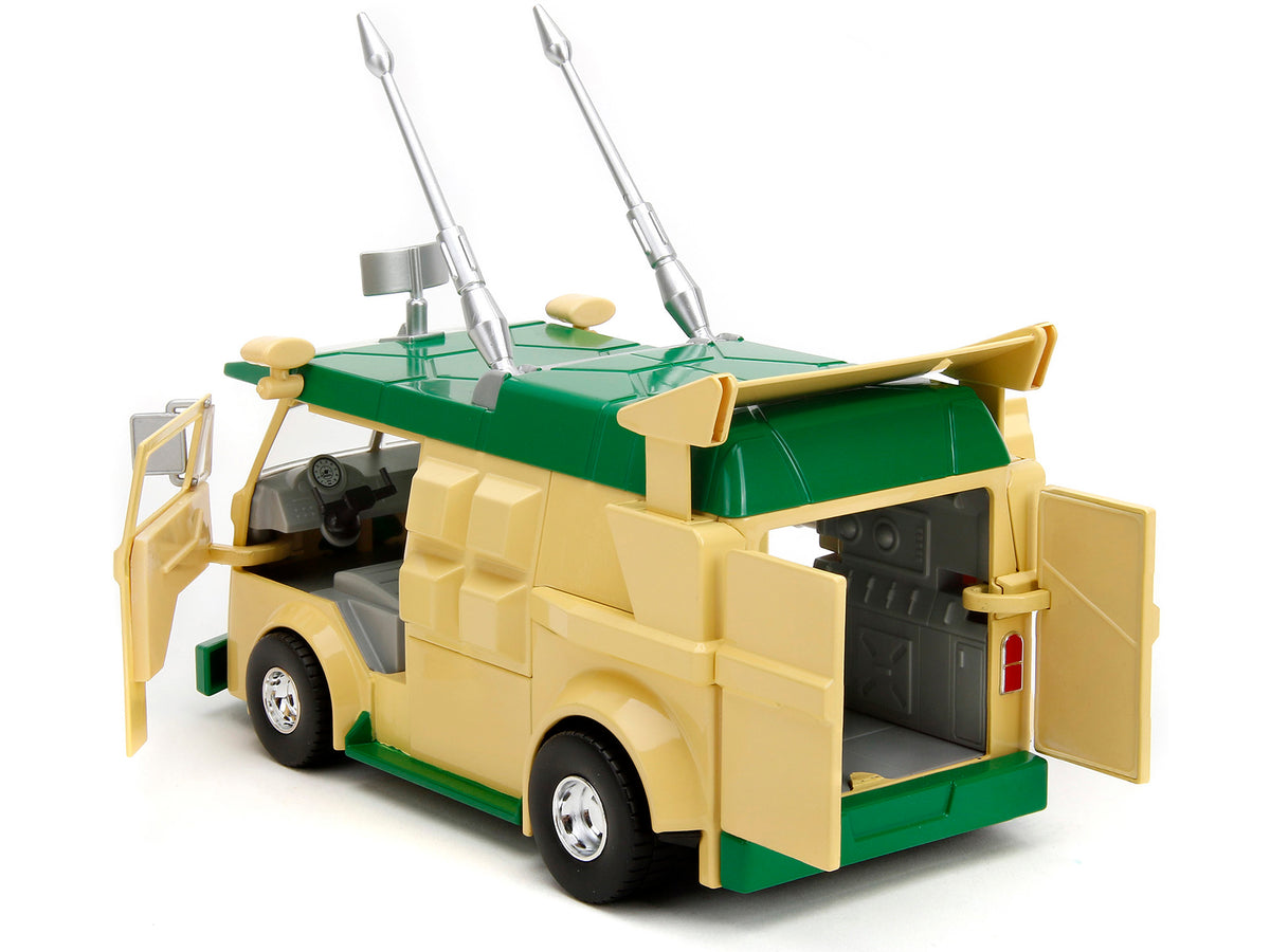 Party Wagon Green and Beige and Donatello Diecast Figure 'Teenage Mutant Ninja Turtles' 'Hollywood Rides' Series Diecast Model by Jada